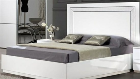 ВЕНЕЦИЯ Белый Кровать 160 см ПМ 1220х1680х2069 МЕБЕЛЬСПАЛ08